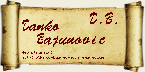 Danko Bajunović vizit kartica